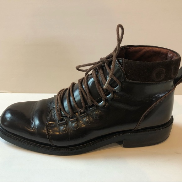GUCCI leather printer combat boots - Picture 3 of 6